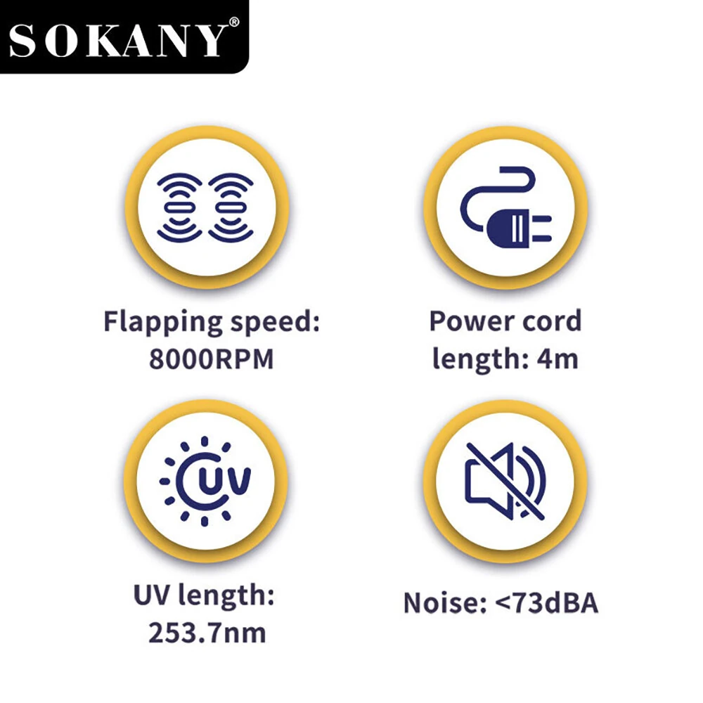 (image for) SOKANY UV Sterilizer Vacuum Cleaner for Home Bedroom Sofa Dust Mite Eliminator Germicidal Disinfection Tool 1400W UV Dust Mites Vacuum Cleaner